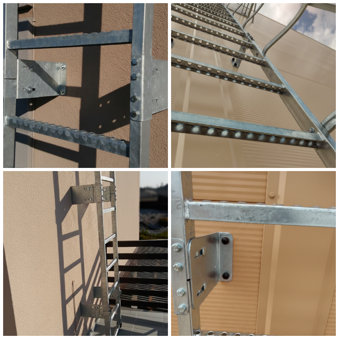 Mocowanie drabiny pionowej na dach